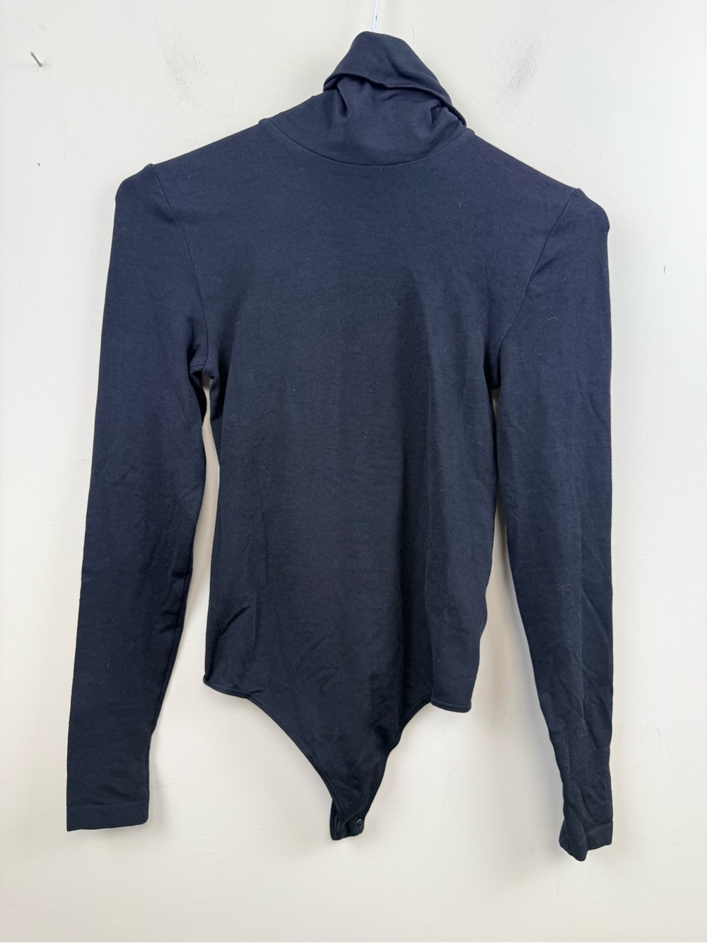 WOLFORD cotton blend black long sleeve turtleneck bodysuit xs